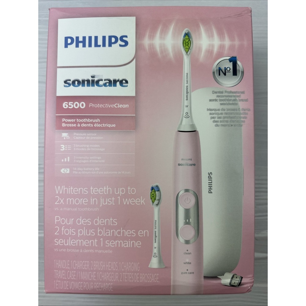 Philips Sonicare Protective Clean 6500 Rechargeable Electric Toothbrush pink